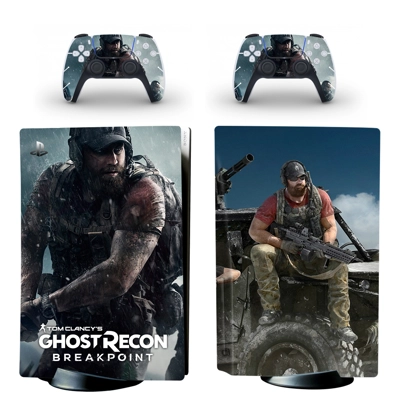 Ghost Recon Breakpoint decal skin for PS5 Disc Edition Console and two Controllers