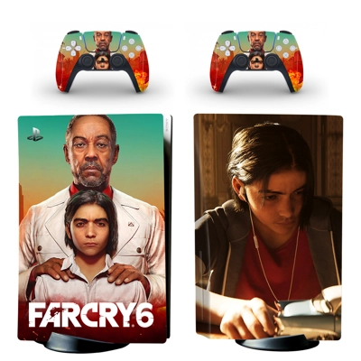 Far Cry 6 decal skin for PS5 Disc Edition Console and two Controllers