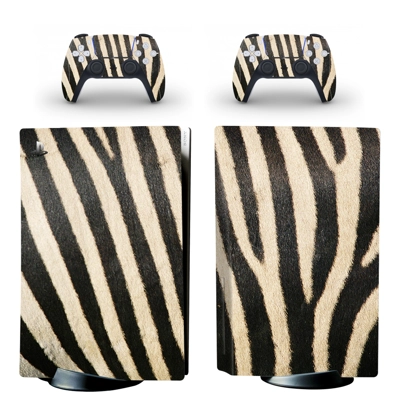Animal texture decal skin for PS5 Disc Edition Console and two Controllers