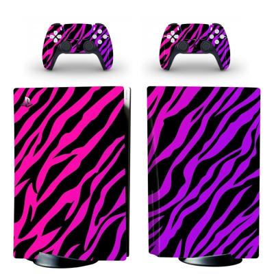 Animal texture decal skin for PS5 Disc Edition Console and two Controllers