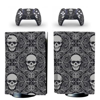 Fith kull decal skin for PS5 Disc Edition Console and two Controllers