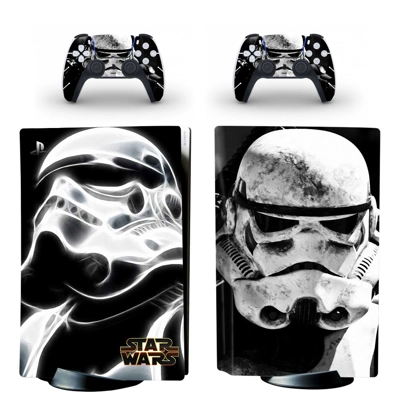 Star Wars stormtrooper decal skin for PS5 Disc Edition Console and two Controllers