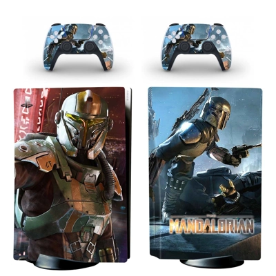 The Mandalorian decal skin for PS5 Disc Edition Console and two Controllers