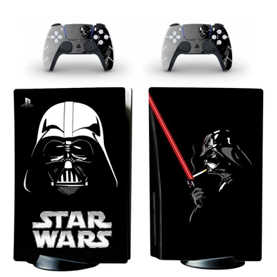 Star Wars decal skin for PS5 Disc Edition Console and two Controllers