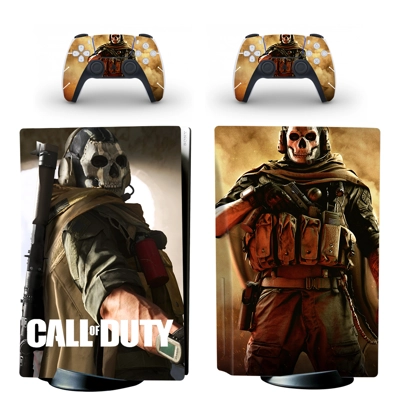 Call of Duty decal skin for PS5 Disc Edition Console and two Controllers