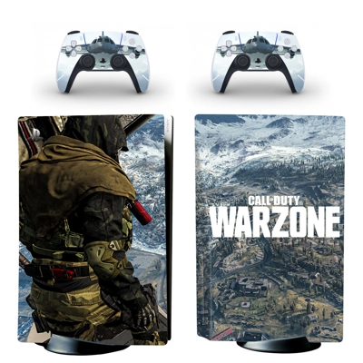 COD Warzone decal skin for PS5 Disc Edition Console and two Controllers