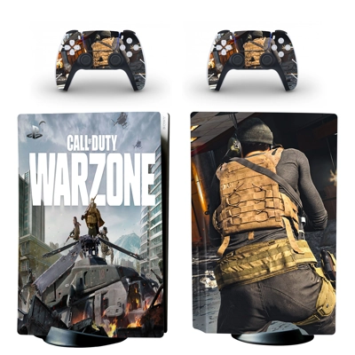 COD Warzone decal skin for PS5 Disc Edition Console and two Controllers