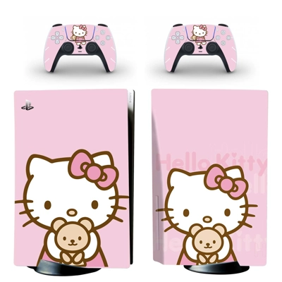 Hello kitty decal skin for PS5 Disc Edition Console and two Controllers