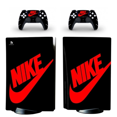 Nike decal skin for PS5 Disc Edition Console and two Controllers