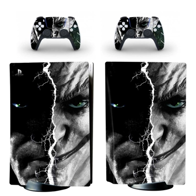 Clown The Joker decal skin for PS5 Disc Edition Console and two Controllers