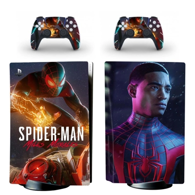 Spiderman decal skin for PS5 Disc Edition Console and two Controllers