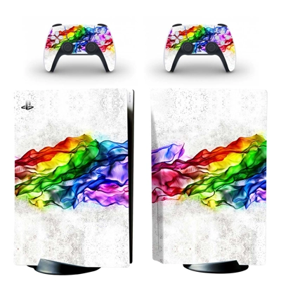 Unisex style decal skin for PS5 Disc Edition Console and two Controllers