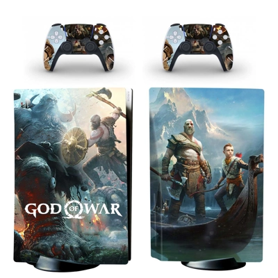 God of War 4 decal skin for PS5 Disc Edition Console and t..
