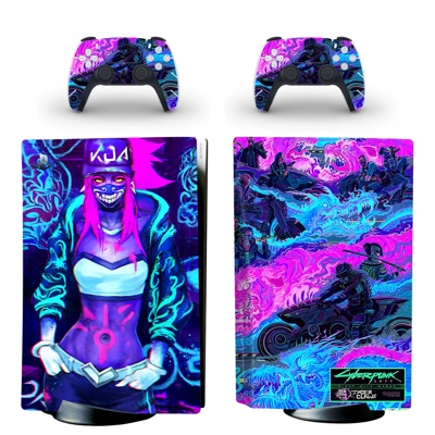 Cyberpunk 2077 decal skin for PS5 Disc Edition Console and..