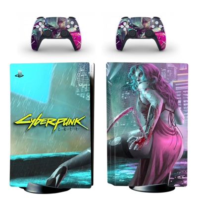 Cyberpunk 2077 decal skin for PS5 Disc Edition Console and..