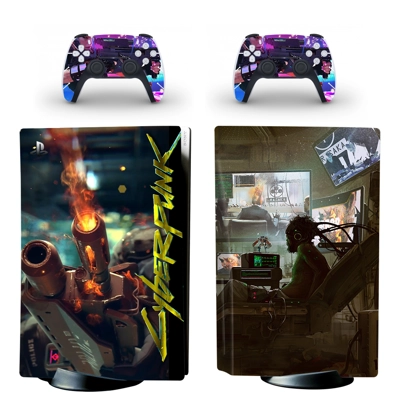 Cyberpunk 2077 decal skin for PS5 Disc Edition Console and..