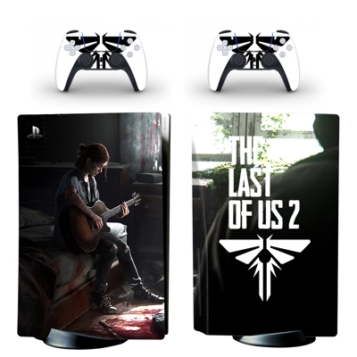 The Last of Us 2 decal skin for PS5 Disc Edition Console and two Controllers