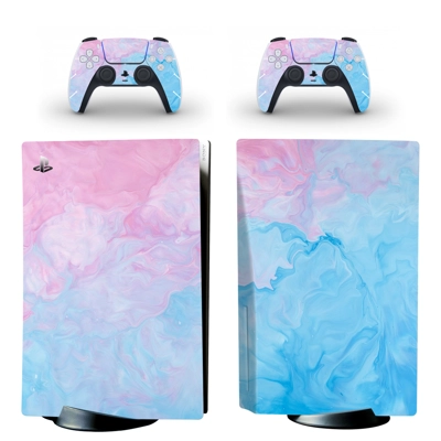 Unisex style decal skin for PS5 Disc Edition Console and two Controllers