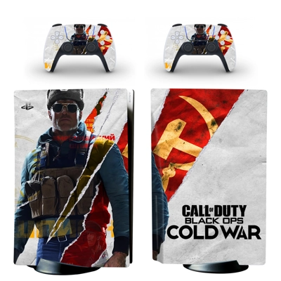 Black Ops Cold War decal skin for PS5 Disc Edition Console..