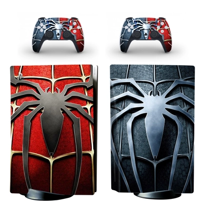Spider Man decal skin for PS5 Disc Edition Console and two Controllers