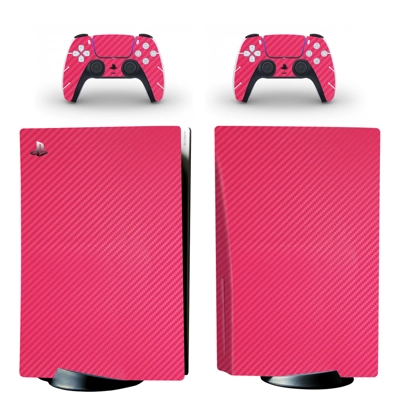 Carbon Fiber decal skin for PS5 Disc Edition Console and t..