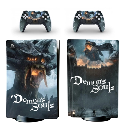 Demon's Souls decal skin for PS5 Disc Edition Console and two Controllers