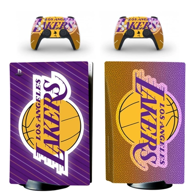 NBA Lakers decal skin for PS5 Disc Edition Console and two Controllers