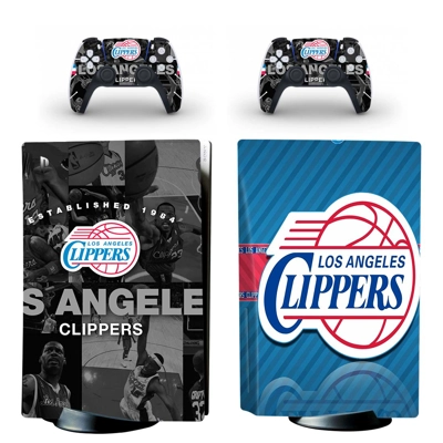NBA Clippers decal skin for PS5 Disc Edition Console and two Controllers