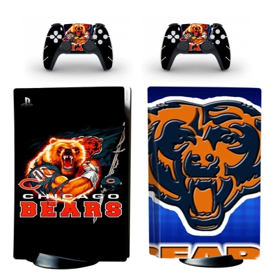 NFL Chicago Bears decal skin for PS5 Disc Edition Console and two Controllers