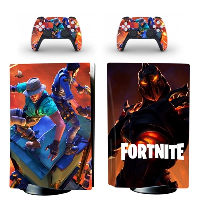 Fortnite decal skin for PS5 Disc Edition Console and two Controllers