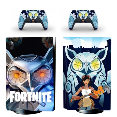 Fortnite decal skin for PS5 Disc Edition Console and two Controllers