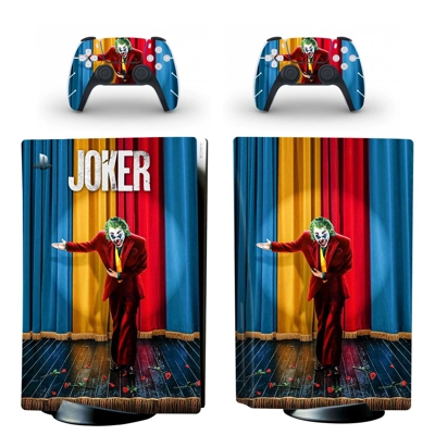 Clown The Joker decal skin for PS5 Disc Edition Console and two Controllers
