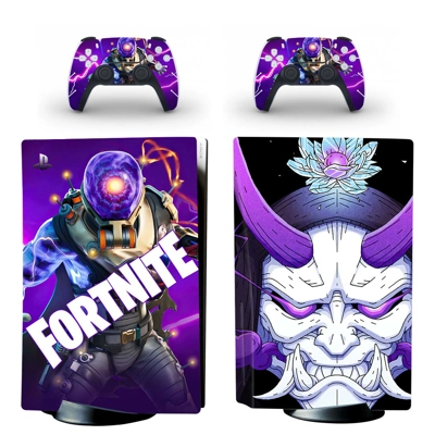 Fortnite decal skin for PS5 Disc Edition Console and two Controllers