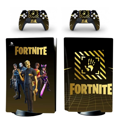 Fortnite decal skin for PS5 Disc Edition Console and two Controllers