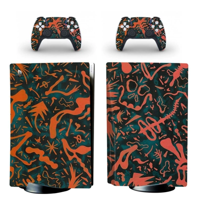 Graffiti decal skin for PS5 Disc Edition Console and two Controllers