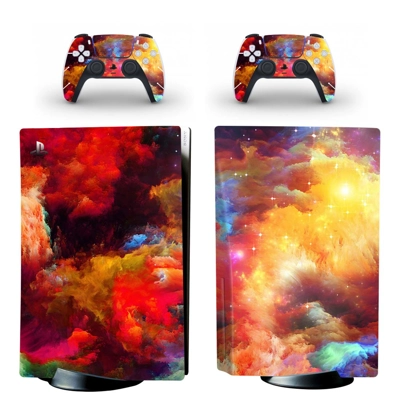 Cloud Texture decal skin for PS5 Disc Edition Console and two Controllers