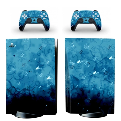 Floral Texture decal skin for PS5 Disc Edition Console and..