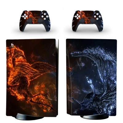 Digital Texture decal skin for PS5 Disc Edition Console and two Controllers