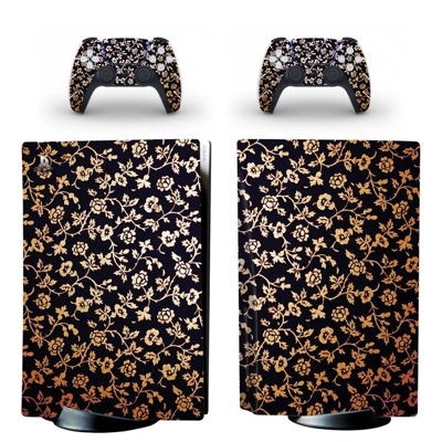 Floral Texture decal skin for PS5 Disc Edition Console and..