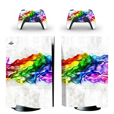 Digital Texture decal skin for PS5 Disc Edition Console and two Controllers