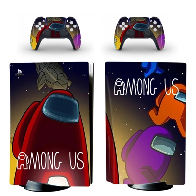 Among Us decal skin for PS5 Disc Edition Console and two Controllers