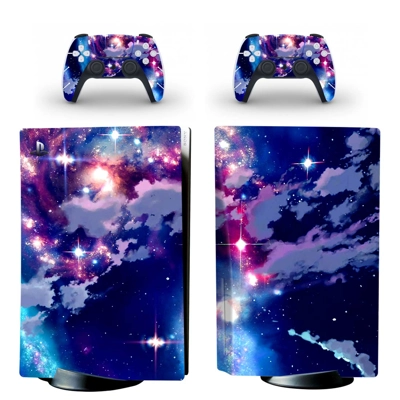 Starry sky decal skin for PS5 Disc Edition Console and two Controllers
