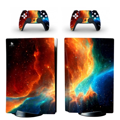 Starry sky decal skin for PS5 Disc Edition Console and two Controllers