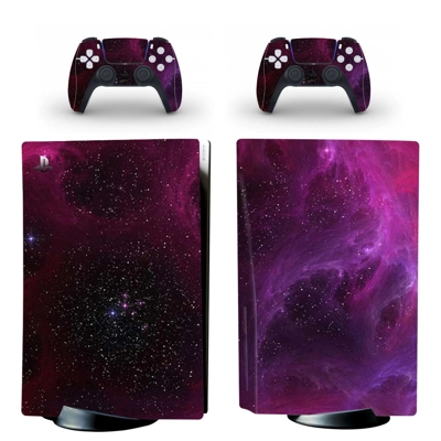 Starry sky decal skin for PS5 Disc Edition Console and two Controllers