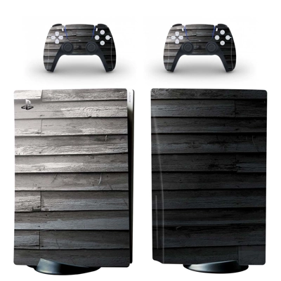 Wood grain decal skin for PS5 Disc Edition Console and two.. Wood grain decal skin for PS5 Disc Edition Console and two..