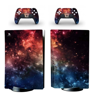 Starry sky decal skin for PS5 Disc Edition Console and two Controllers