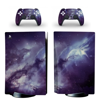 Starry sky decal skin for PS5 Disc Edition Console and two Controllers