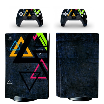 Geometric shapes decal skin for PS5 Disc Edition Console a..