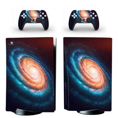 Galaxy View decal skin for PS5 Disc Edition Console and two Controllers