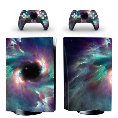 Galaxy View decal skin for PS5 Disc Edition Console and two Controllers